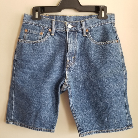 Levi's 505 Shorts High Rise Blue Medium Wash Denim Jean Shorts Size 29 - Picture 7 of 7